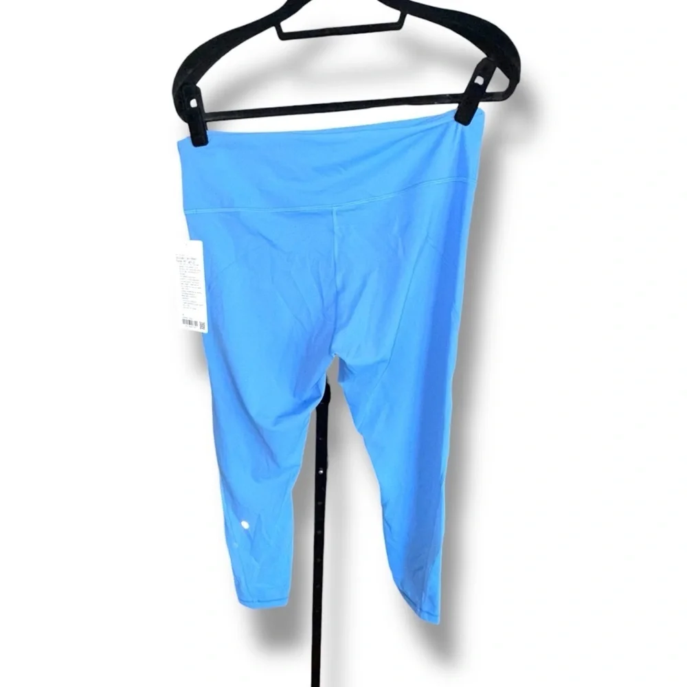 NWT LULULEMON Wunder Train Mesh Panel High-Rise Leggings 25” - Pool Blue 14